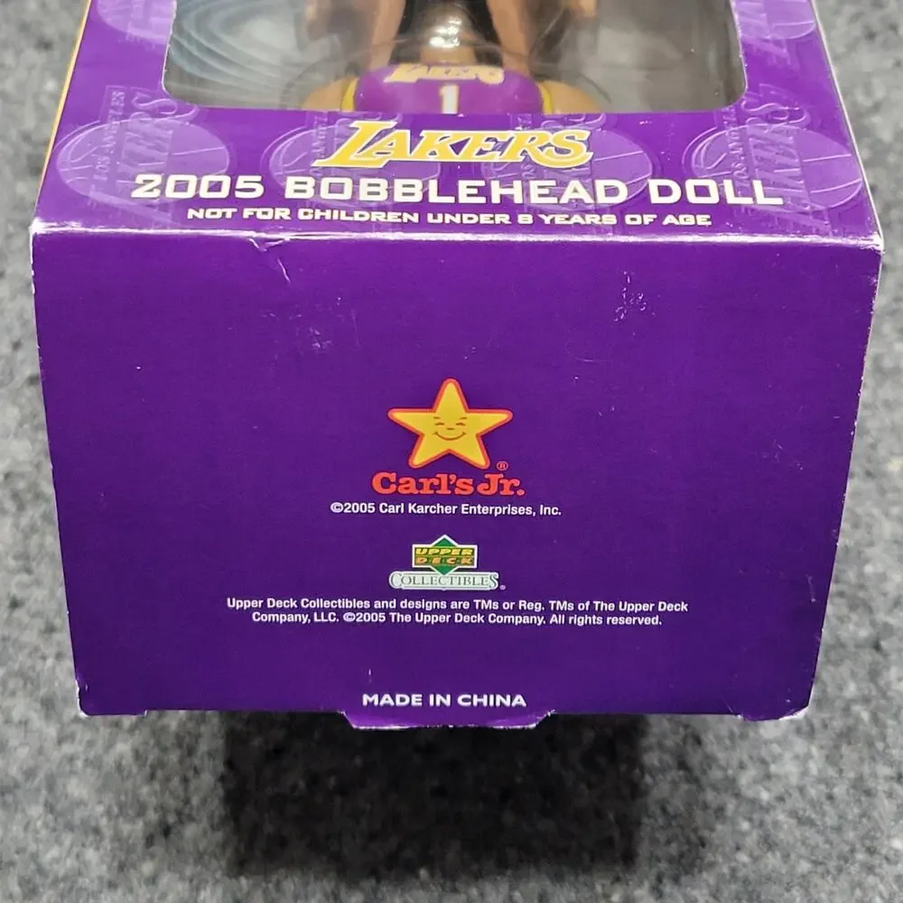 Vintage LA Lakers Bobblehead Caron Butler #1 2005 Upper Deck Carls Jr Throwback